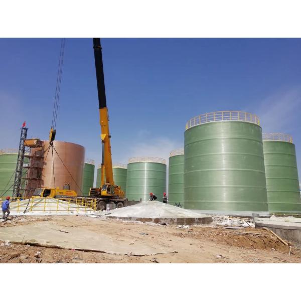 Anti Septic Cylindrical FRP Storage Tank 10000 Gallon For Storaging Acid