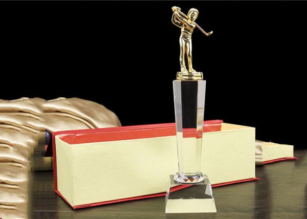 Crystal Base Metal Golf Trophy Cup For US Open Championship Business Leader