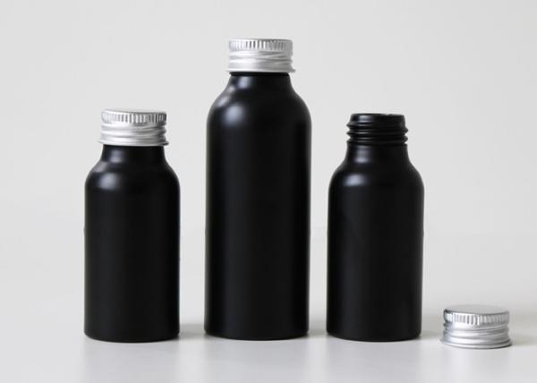 Black Aluminum 100ml Custom Cosmetic Bottles For Hair Wax Lotion