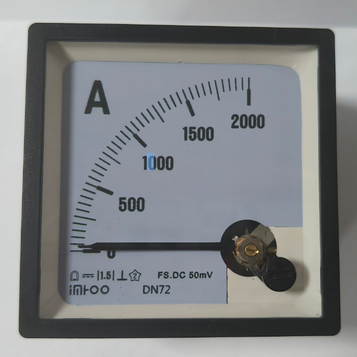 2000A DC Analog Panel Ammeter DN72 Panel Mount Current Meter