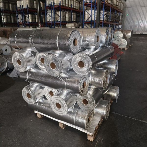 Aluminum Foil Cloth Fiberglass Composite Anti Radiation Thermal Blanket Fireproof Insulation