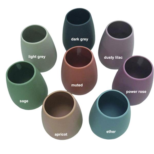 FDA Approved Silicone Wine Cup engraved logo , 265ml Silicone Beer Cup