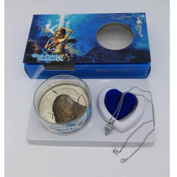 DIY Wish Pearl Necklace Gift Box With Mermaid Design suitable for sending girl friend