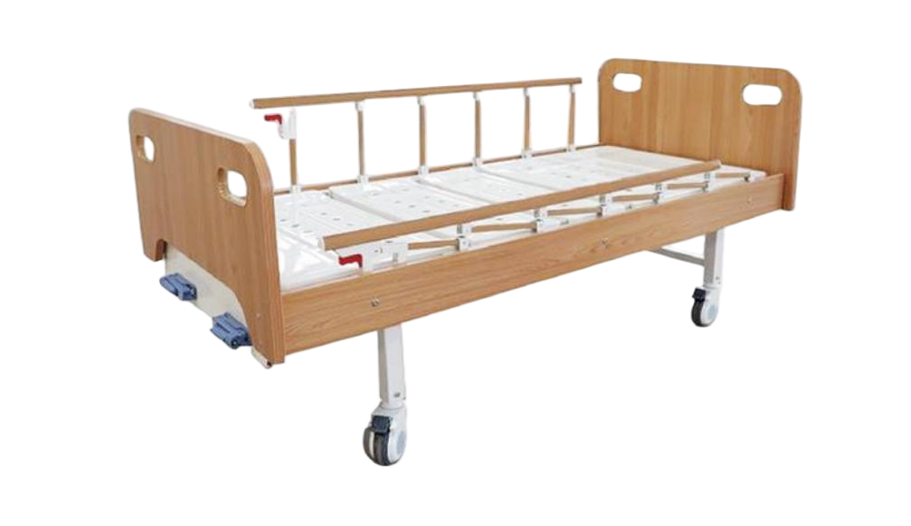 Manual Double-Crank Nursing Bed with Composite Headboard (Basic or High-Side Option) - Composite Series