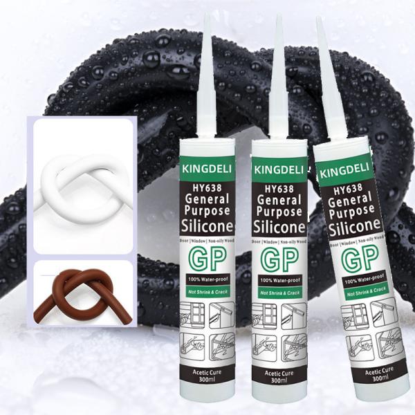 Waterproof Silicone Glass Glue , Clear Silicone Sealant For Caulking