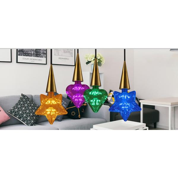 G145 1.5w E27 Fancy Filament Light Bulbs Warm White Star  Shape 180lm