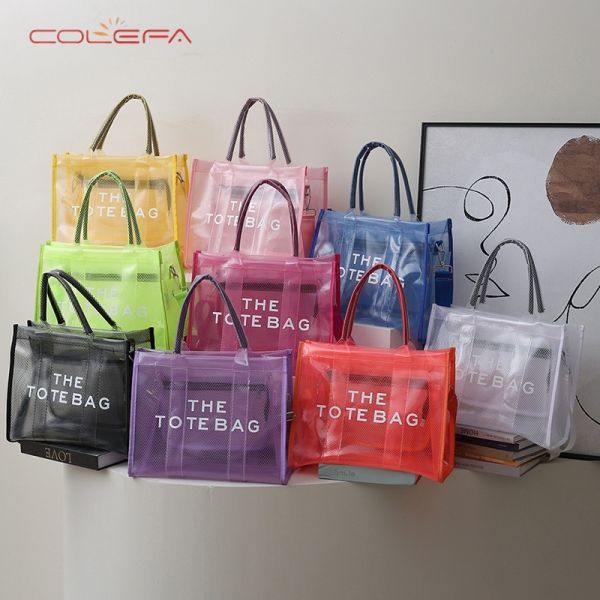 Spring 2026 PVC Clear Jelly Crossbody Bag Large Capacity Handled for Women New Fashionable Bag Versatile Shoulder Crossbody Bags