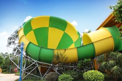 Commercial Fiberglass Water Slides Customized 30MX20M Size