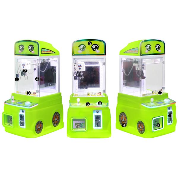 Green New Mini Fire Truck Toy Automatic Vending Machine Coin-operated Fun Doll Machine