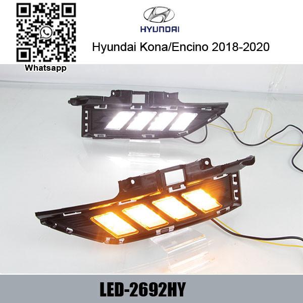 Hyundai Kona 2018-2020 Car LED DRL day time running lights driving daylight