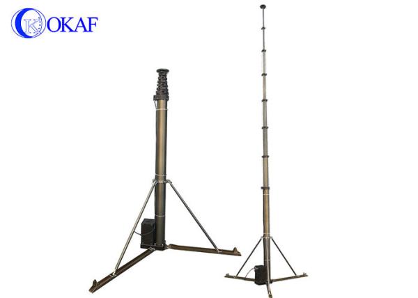 O veículo portátil do mastro da antena telescópica da C.C. 24V/12V moeu a câmera montada Polo