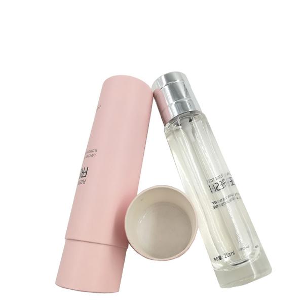 Recyclable Glass Dropper Bottle Packaging Box / Brown Kraft Paper Tube Packaging