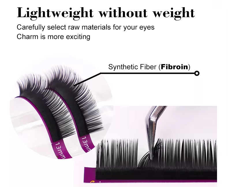 Handmade DIY Non Shedding Eyelash Extensions Custom Lash Packaging Individual Eyelash Extension Trays