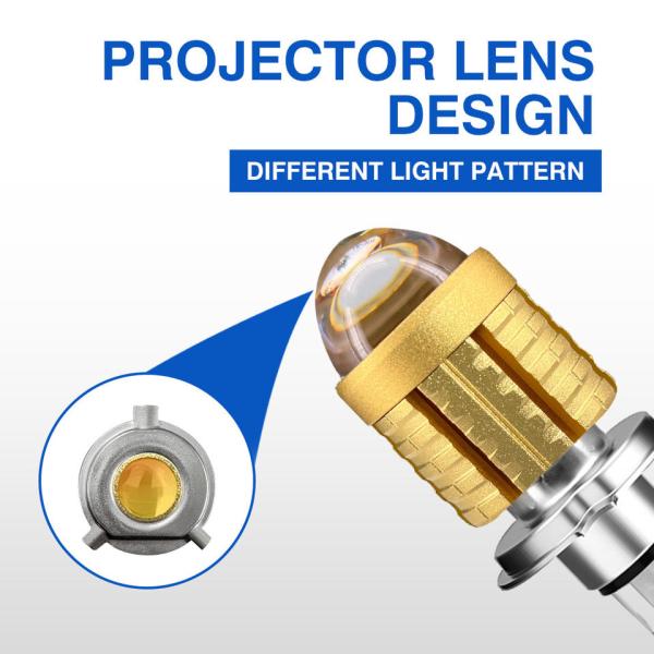 15W ярчайший H4 светодиодный лампочка Мотоцикл 1500LM Биколорный Мото светодиодный фары