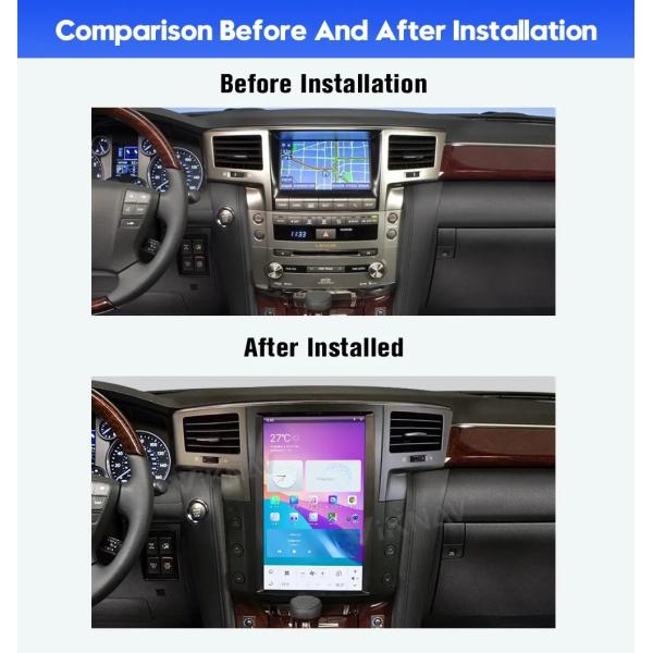 Hd 13,6 дюйма Android Car Head Unit для Lexus Lx570 2007-2015 годов