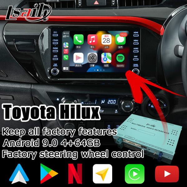 Мультимедиа андроида Тойота Hilux взаимодействуют касание 3 беспроводного carplay андроида автоматическое