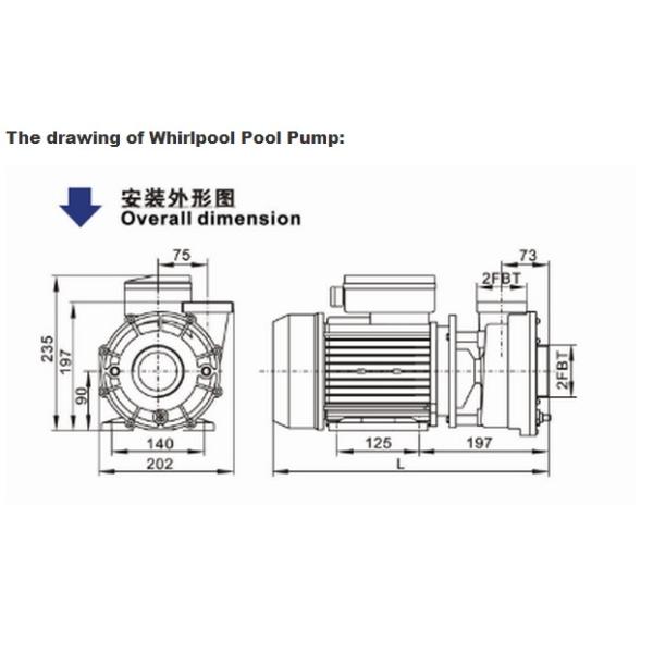 Высокая водяная помпа электрического двигателя Поверт для бассейна, длинного срока службы
