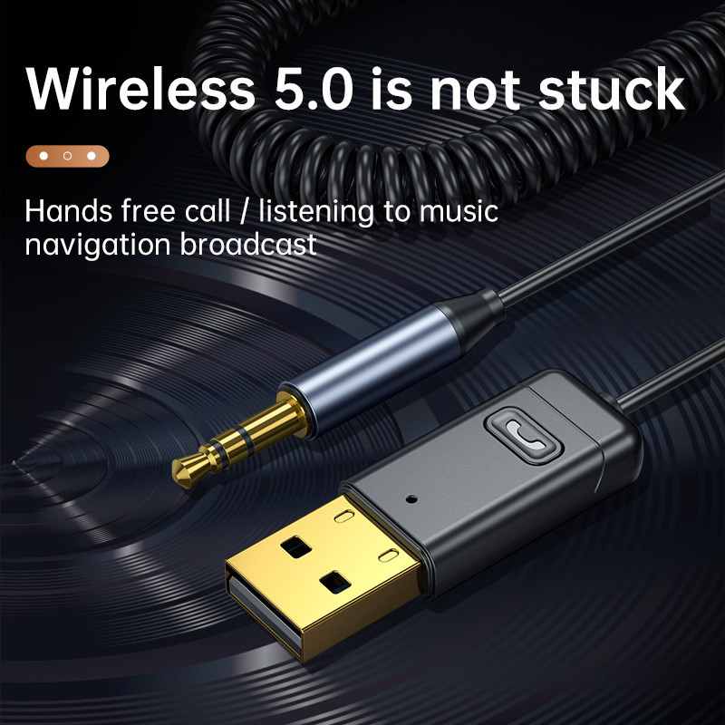 Приемник Bluetooth наборов автомобиля BLE5.0 аудио 3.5mm поднимает домкратом для передачи навигации