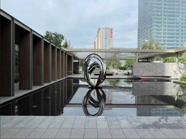 Outdoor LED Stainless Steel Metal Sculpture 3.0 Meter Height