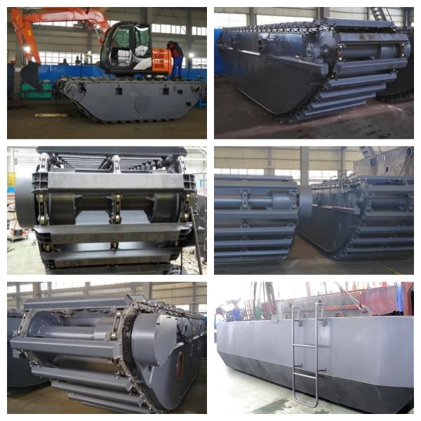 Premium Amphibious Excavator Pontoon Footwall Floating Base Durable Construction Part