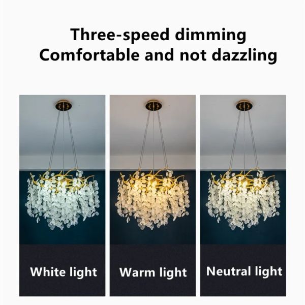 Nordic Ceiling Crystal Chandelier Gold Luxury Pendant Light  （WH-AP-672）