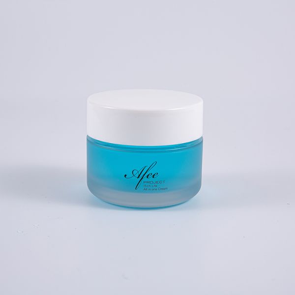 Thick Wall Round PETG Cosmetic Jar Transparent 80g With White Screw Cap
