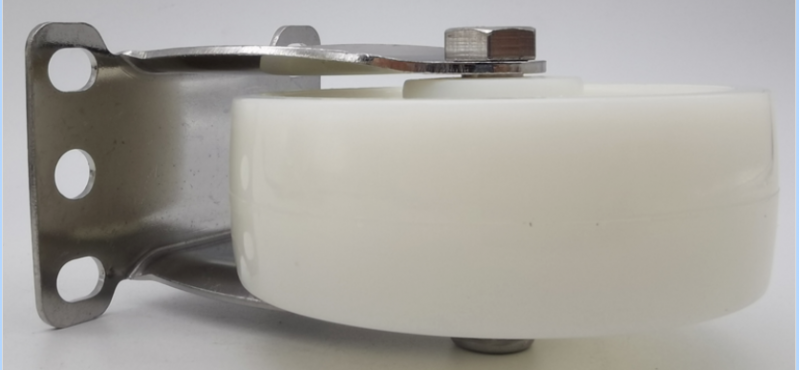 Medium Duty 304 Stainless Steel Plate Nylon Caster Wheels Singel 4