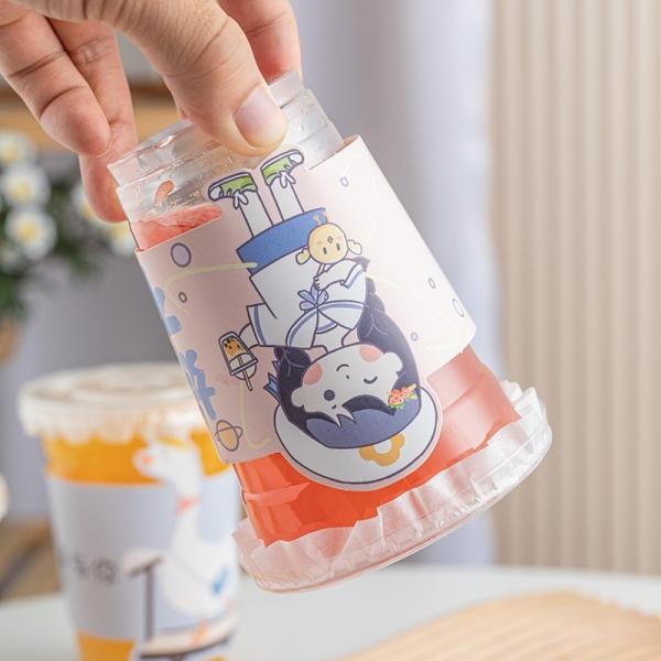 FDA 24 Oz Plastic Cups With Lid For Yogurt Milk Tea PP Disposable Hard Coffee Beverage Cups