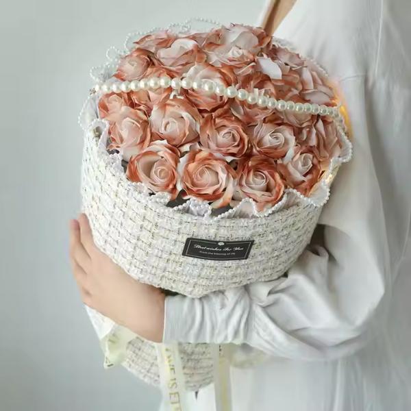 Vente à chaud Nouveau arrivée mousse artificielle éternelle fleurs de savon Bouquet Rose cadeau de la Saint-Valentin