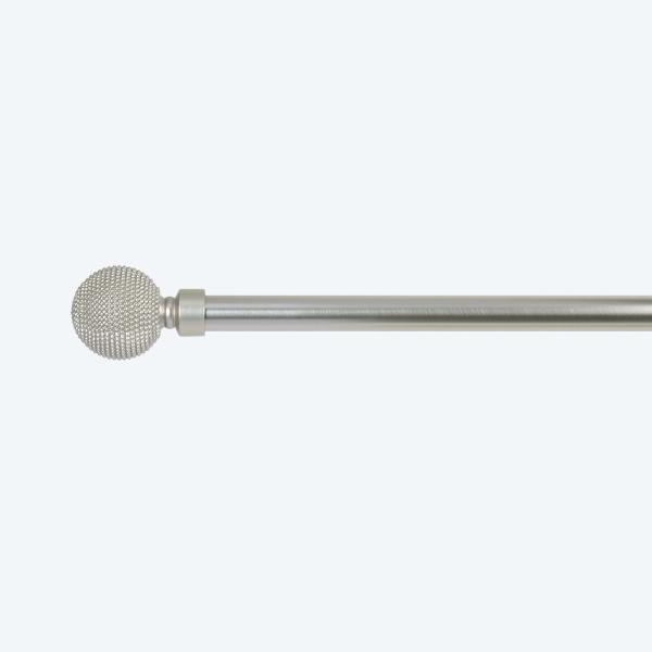 25mm Beaded Ball Finial 2m Length Metal Pipe Curtain Rods For Home Decor