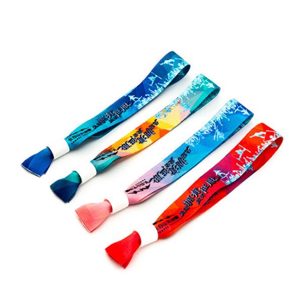 OEM Fashionable Woven Wrist Bands Custom Logo Textile Wristband