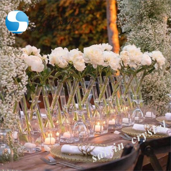 80-100 см высокий черный стеклянный стеклянный ваза ураган для свадебного стола