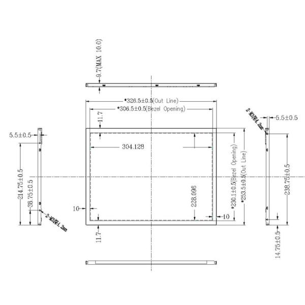 15 дюймовый DV150X0M-N10 BOE Промышленный TFT LCD дисплей LVDS 1024x768 пикселей 350 нит