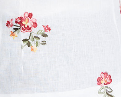 Вышитое Связ-переднее плюс дизайна моды размера дамы блузки женщин корейского Линен