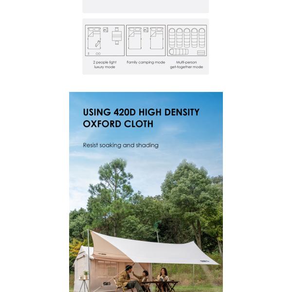 Надувная палатка на открытом воздухе для семейного собрания 5-8 человек водонепроницаемая палатка для пикников и походов