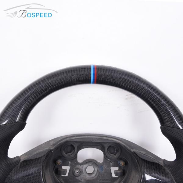 35cm Custom Ford Ranger Racing Steering Wheel Smooth Leather Blue Stripe
