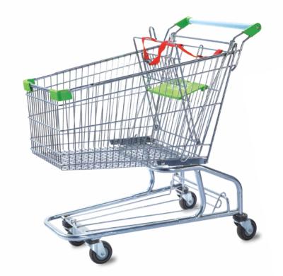 O carro de compra do trole do metal do supermercado 120 litros pulveriza o revestimento do revestimento