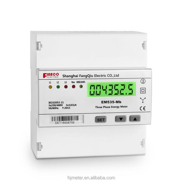 EM535-Mb 3*230/400V 5 65 A Three Phase Electronic Energy Meter for Energy Management
