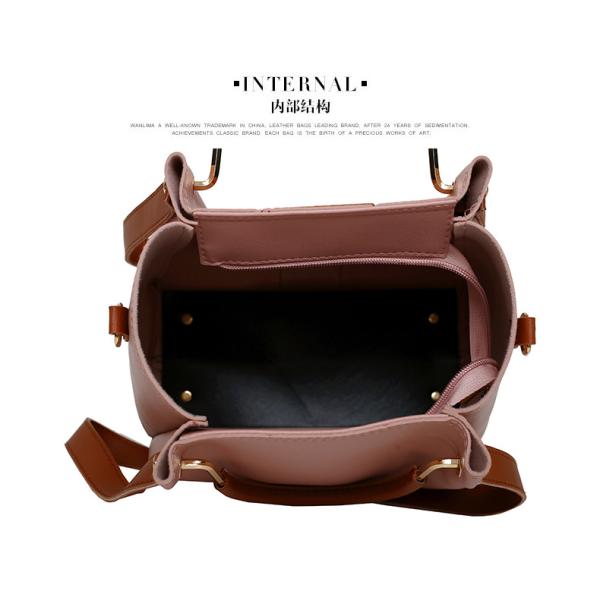 2022 Fashionable 4 Pcs Set of PU Leather Lady Shoulder Bag for Daily School Life