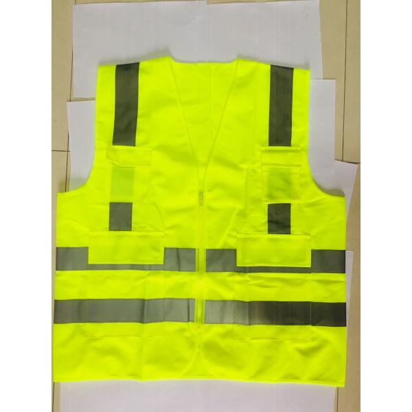2 Inches Reflective Strip High Visibility Vest in Fluorescent Yellow with Up To 1000 Feet Distance