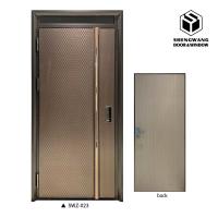 Porte-fenêtre battante en aluminium personnalisable pour appartement, porte battante en métal architectural
