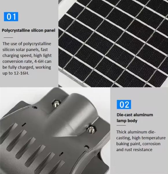 High Quality IP65 Led Solar Street Light 50W 100W 150W 200W 250W Integrated Waterproof Lamp Cell With Remote Control