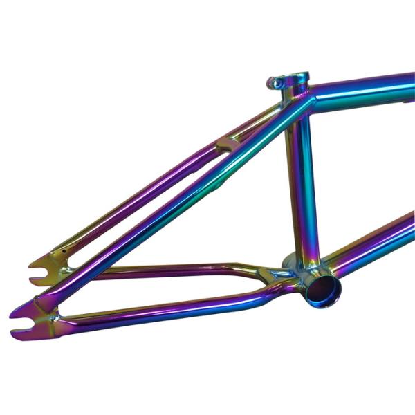 Rainbow Frame Chrome BMX Frame , Oil Slick Colorful Custom BMX Bike Parts