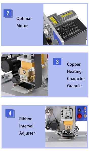 High Precision Electric Hot Stamp Ribbon Printer For Expiry Date Printing