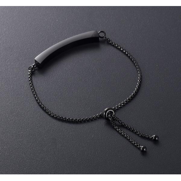 Silver/Gold/Rose Gold Black Memorial Bangle With Clear Stone Cremation Bracelet For Ashes