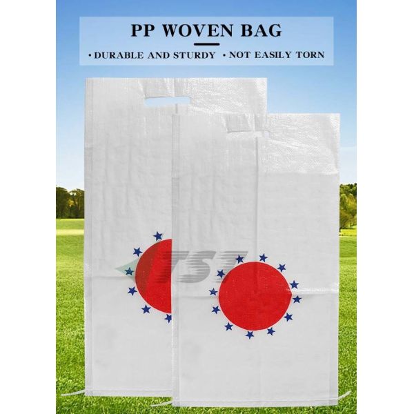 White 50kg PP Woven Bag For Chemical Fertilizers Flour Grain Packing