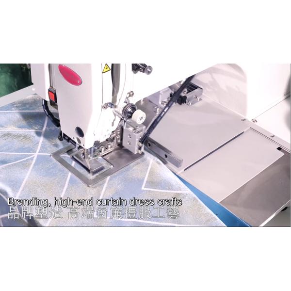 Lihua Industrial Pneumatic Pressing Label Sewing Machine for Curtain Fabric