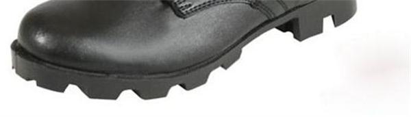 Leather Black Military Jungle Boots Canvas Nylon Upper For Camping