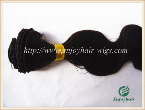 Hand tied weaviing Brazilian virgin remy hair,body wave hair extension no shed no tangle