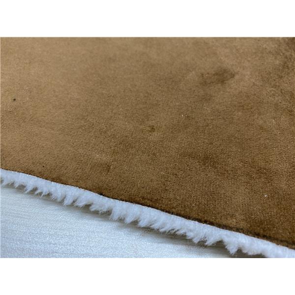 550GSM Suede Leather Fabric Bonded With Faux Fur Normal Peeling Strength